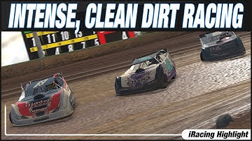 Incredible Racing in the iRacing Limited Dirt Late Models at Cedar Lake