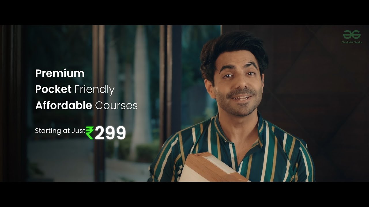 GeeksforGeeks TVC | Aparshakti Khurana | Envi Production | Nitin Jain
