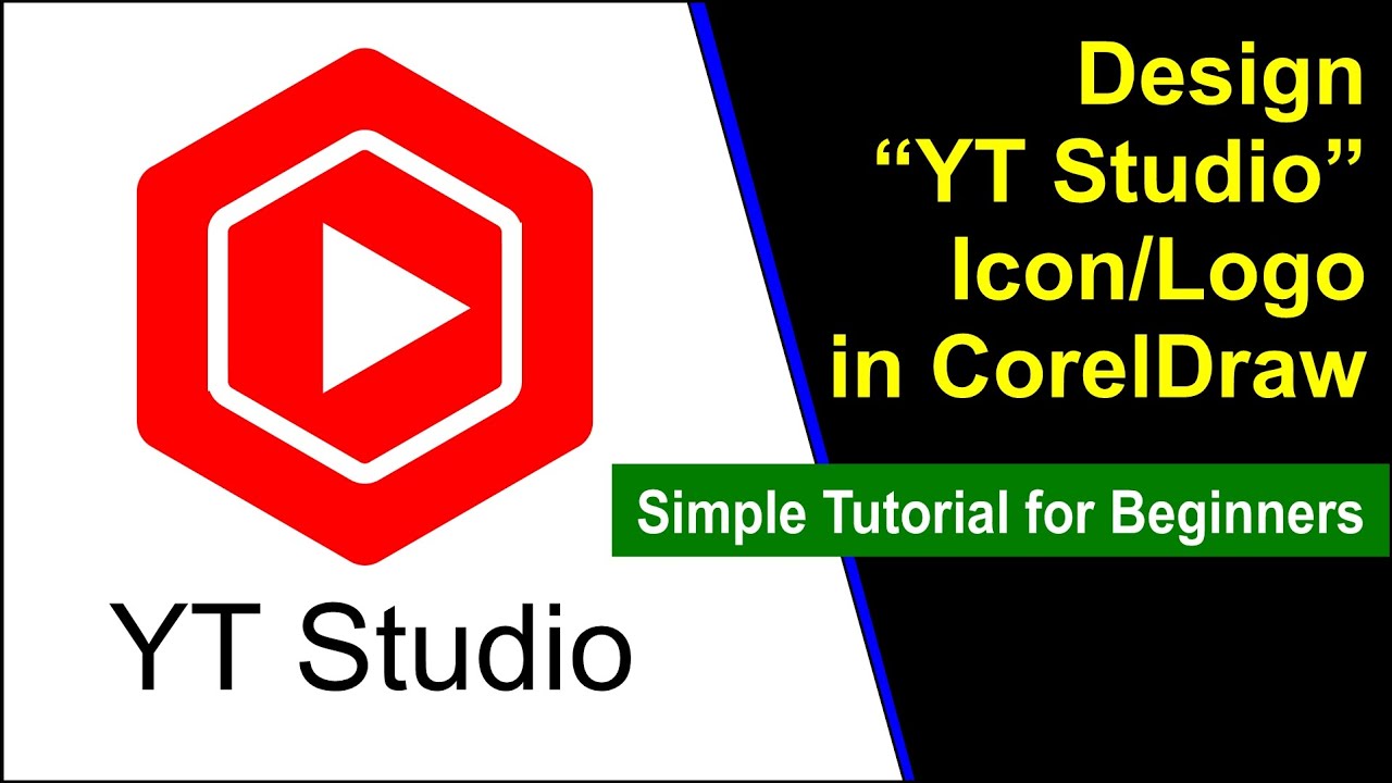 How to Design YT Studio Logo | Corel Draw Tutorial