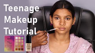 Teenager's Makeup Tutorial/ Simple Makeup For Teenagers/ Purple Smokey Eyemakeup