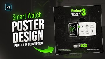Make This Redmi Smart Watch Poster Design in Photoshop #photoshoptutorial #photoshop #posterdesign