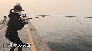 【妻ひとりぼっちで釣りに行く】春だけ、巨大なアジが集まる場所で釣りしたところ…行ったらヤバかった!!!! 投げると…とんでもないことに！？直江津港第３堤防（ハッピーフィッシング)  #海釣り #夫婦