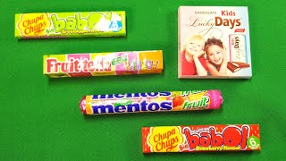 Chupa Chups babol, Mentos, Fruit-tella, Chocolate Kids | ASMR | No talking