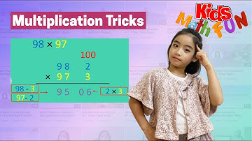 Fast Math Speed Multiplication Tricks for Numbers Close to 100 | Kids Math Fun Lesson