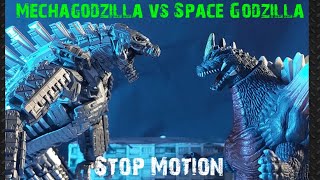 Mechagodzilla vs Space Godzilla - STOP MOTION!