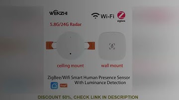 ZigBee Wifi MmWave Human Presence Motion Sensor With Luminance/Distance Detection 5/110/220V Tuya Sm