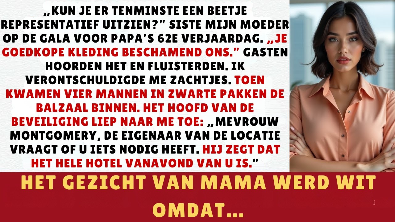 Bij papa’s gala bespotte mama mijn „goedkope kleren” — totdat mijn beveiliging binnenkwam!