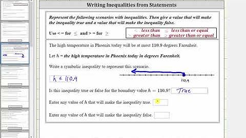 App: Write an Inequality that Models a Situation