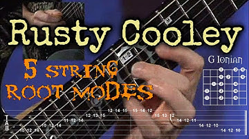 Rusty Cooley Guitar Lesson | 5th String Root Modes | G Major Key