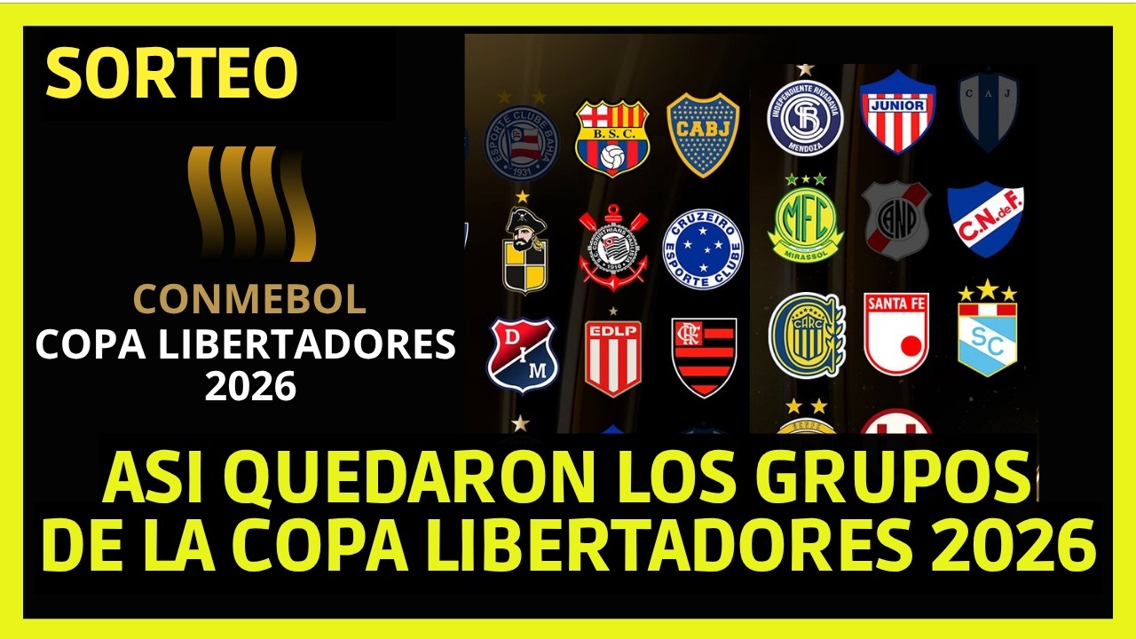 ASI QUEDARON LOS GRUPOS DE LA COPA LIBERTADORES 2026 - YouTube
