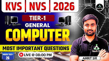 Mock Test - 26 | KVS/NVS Computer Mock Test 2026 | KVS/NVS Computer Most Important Questions