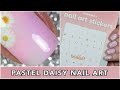Pastel Daisy Nail Art using Twinkled T Nail Art Stickers || Nail Art || caramellogram