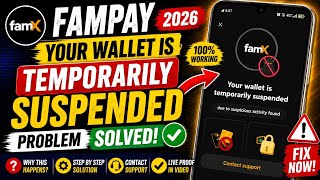 Fampay Your Wallet Is Temporarily Suspended Problem 2026 | You Have Been Temporarily Blocked Fampay