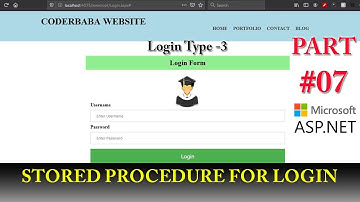 (Hindi) Lec-#07 | ASP.NET C# | Create Stored Procedure for Login  | Final Year Project| Login Type 3