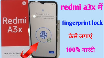 redmi a3x fingerprint lock kaise lagaye | redmi a3x fingerprint lock