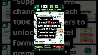 “Still doing Excel manually? These hacks will save HOURS!” #excel #spreadsheetmagic #vlookup #shorts