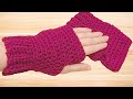 How to Crochet Fingerless Gloves Tutorial - Crochet Jewel