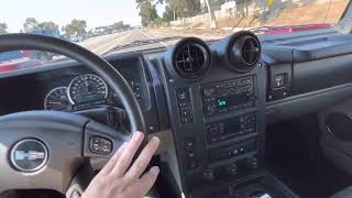 Hummer H2 accelerating on freeway