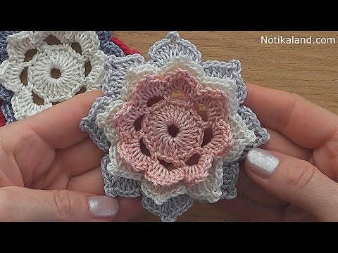 Crochet flower tutorial  VERY EASY