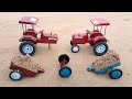 Mini tractor sand loading near beach john deere tractor siva toys