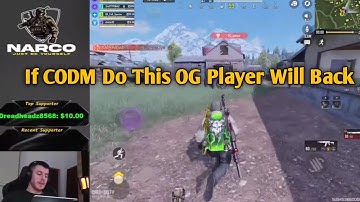 CoD Narco spreekt over echte feiten | Als CODM dit doet, zal de originele speler steunen | CODM