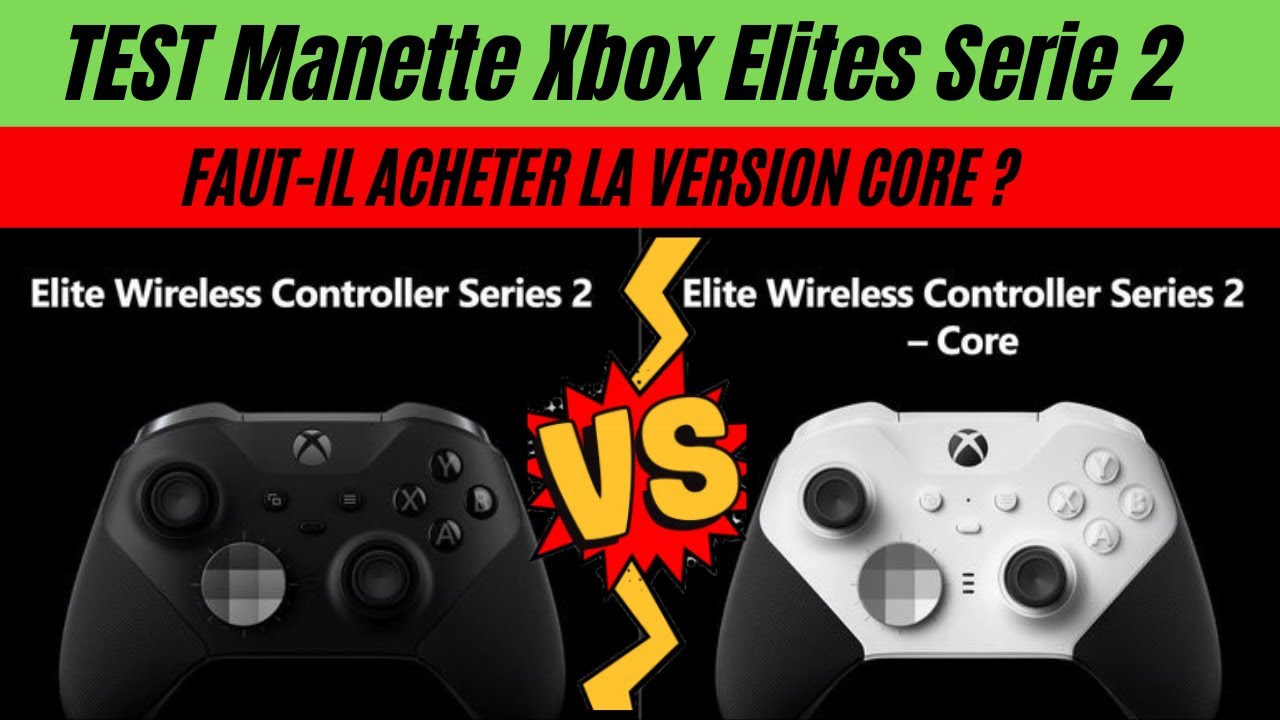 Microsoft Xbox One Manette sans fil Elite Series 2 Core Edition, Contrôleur  Blanc/Noir