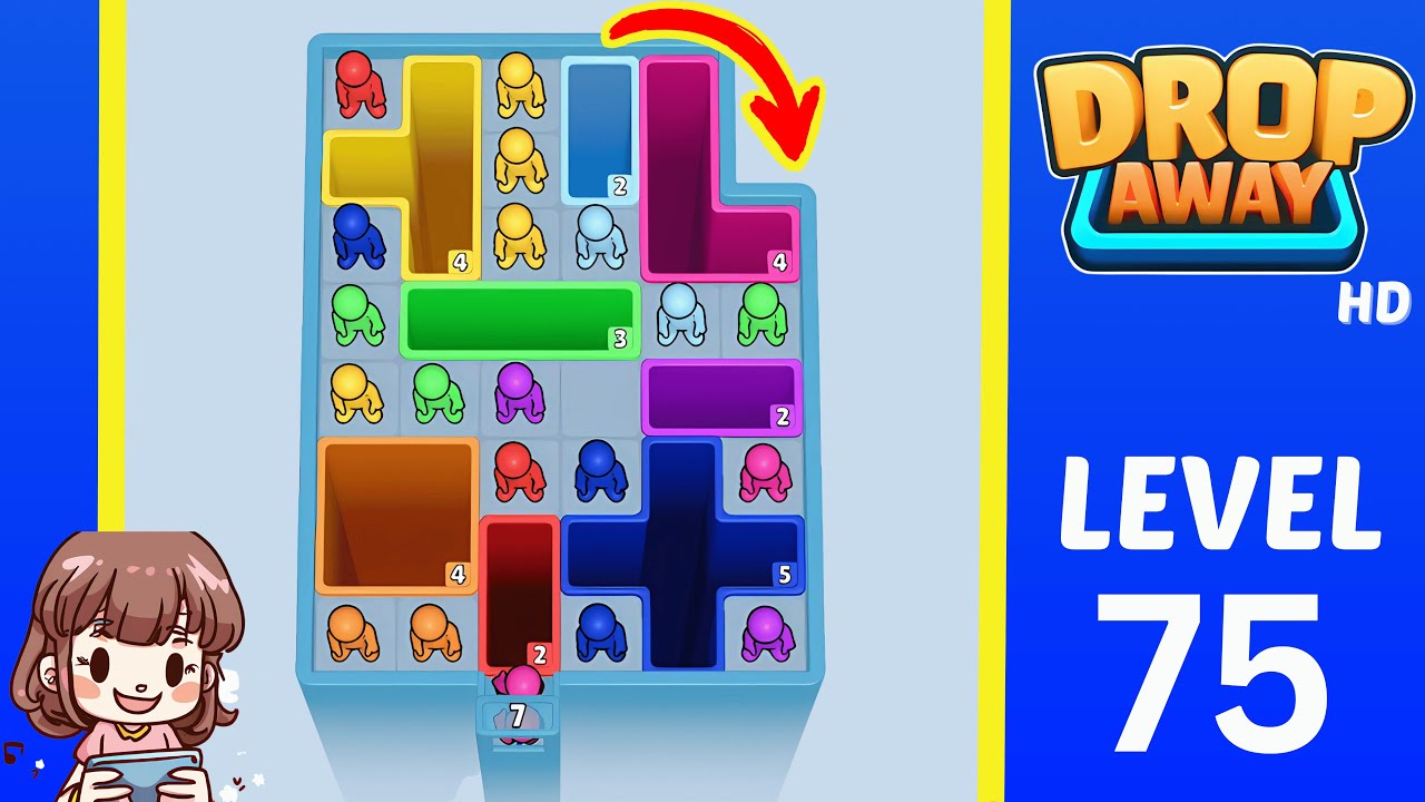Drop Away Level 75 Solution Walkthrough