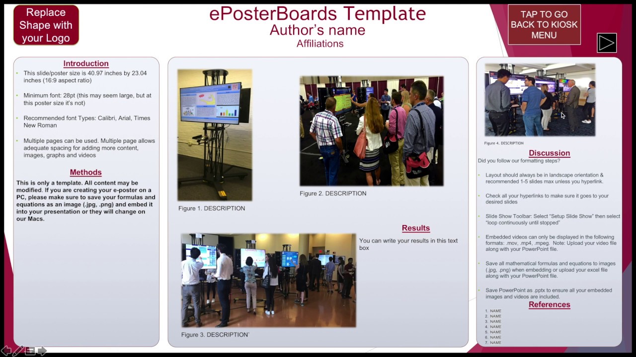 Using an ePoster Template