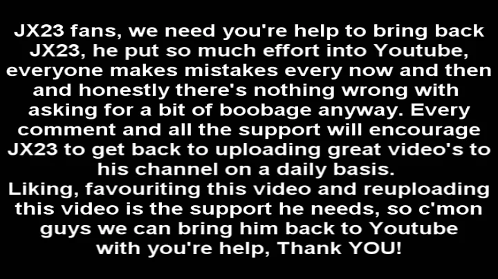 BRING BACK JX23 - All The Support Needed JX23 FANS - JX23 PLEASE COME BACK!