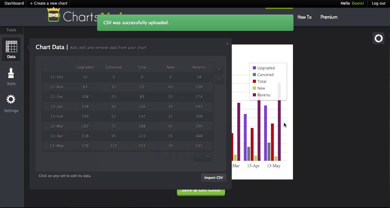 charts ninja how to convert csv to html5 chart youtube charts ninja