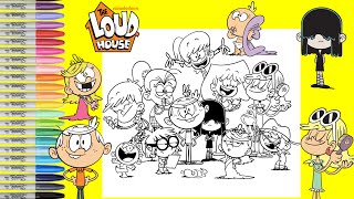 The Loud House Coloring Book Page Lori Leni Luna Luan Lynn Lincoln Lucy Lola Lana Lisa Lily