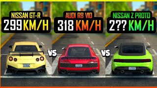 Extreme Car Driving Simulator 2021 - Nissan GT-R Vs Audi R8 V10 Vs Nissan Z Proto | Drag Race #92 🔥 screenshot 4
