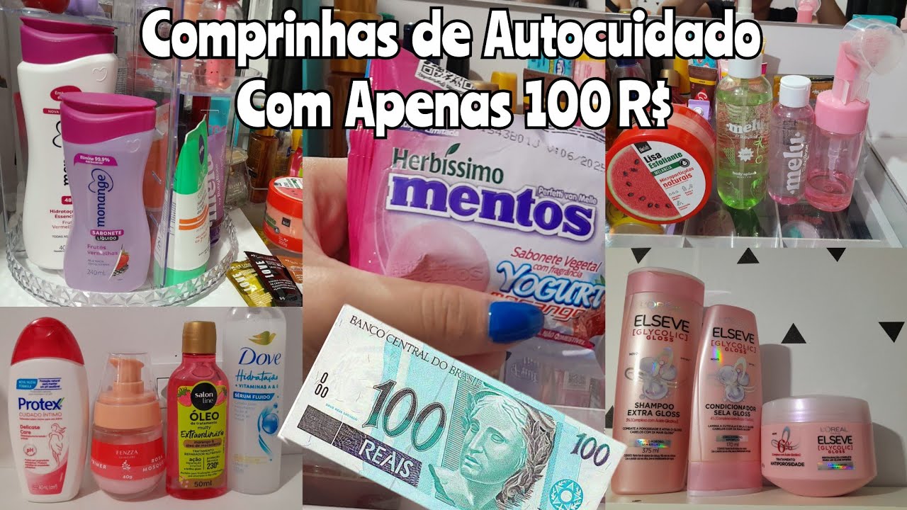 Vlog Comprinhas de Autocuidado com  apenas 100 Reais