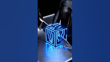 Cutting a screaming digital cube with surreal precision #ai #asmr #abstract