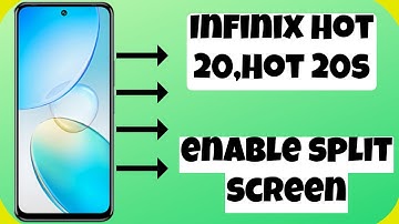 How To Split Screen Infinix Hot 20,Hot 20s || enable split screen