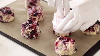 Blueberry \& Cream Cheese Scones Recipe \& Wrapping｜HidaMari Cooking