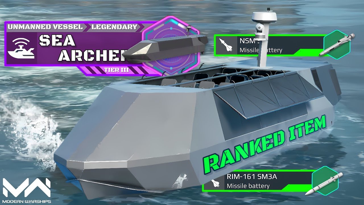 Sea Archer New Ranked Unmanned Vessel Gameplay | Modern Warships Alpha Test