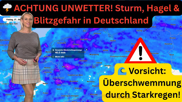 Unwetter-Gefahr! Warnung vor Gewitter mit Sturmböen bis 100 km/h, Starkregen um 40 l/qm & Hagel