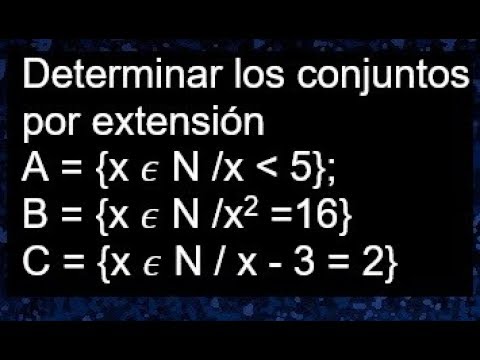 Determinar El Conjunto Por Extension Como Expresar Un Conjunto Por Extension Youtube