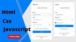 How to Create Login and Sign up Page on using HTML and CSS | JAVASCRIPT  | Web Creator