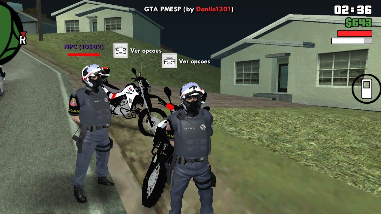 GTA SA MOD POLÍCIA.  PATRULHAMENTO COM A ROCAM