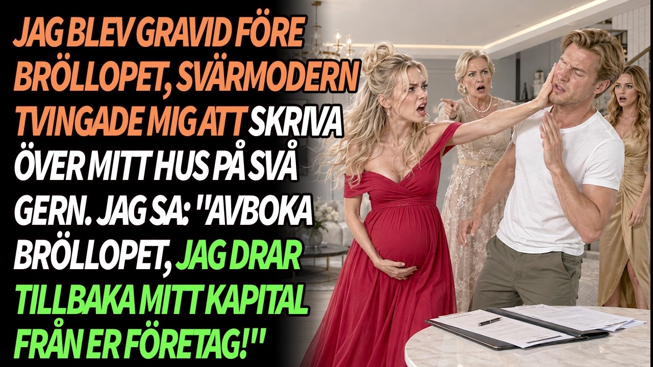 När jag berättade för min fästman och hans familj att jag var gravid, trodde jag att de skulle jubla. Istället lade svärmor ett kontrakt på bordet. ”Skriv under, Elara. Det här huset på Östermalm...