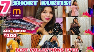 *Huge* MEESHO Short Kurti Haul!❤ Everything Under Rs.400/-😱 Try-on Haul || Kanupriya Shekhawat #yt