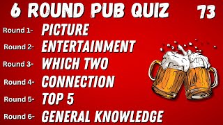 Virtual Pub Quiz 6 Rounds: Picture, Entertainment, Disney & Marvel, Pictogram, Space, GK No.72