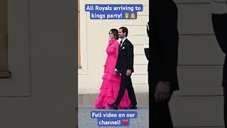 Princess Madeleine And Princess Estelle Arriving To Kings Party In Sweden
