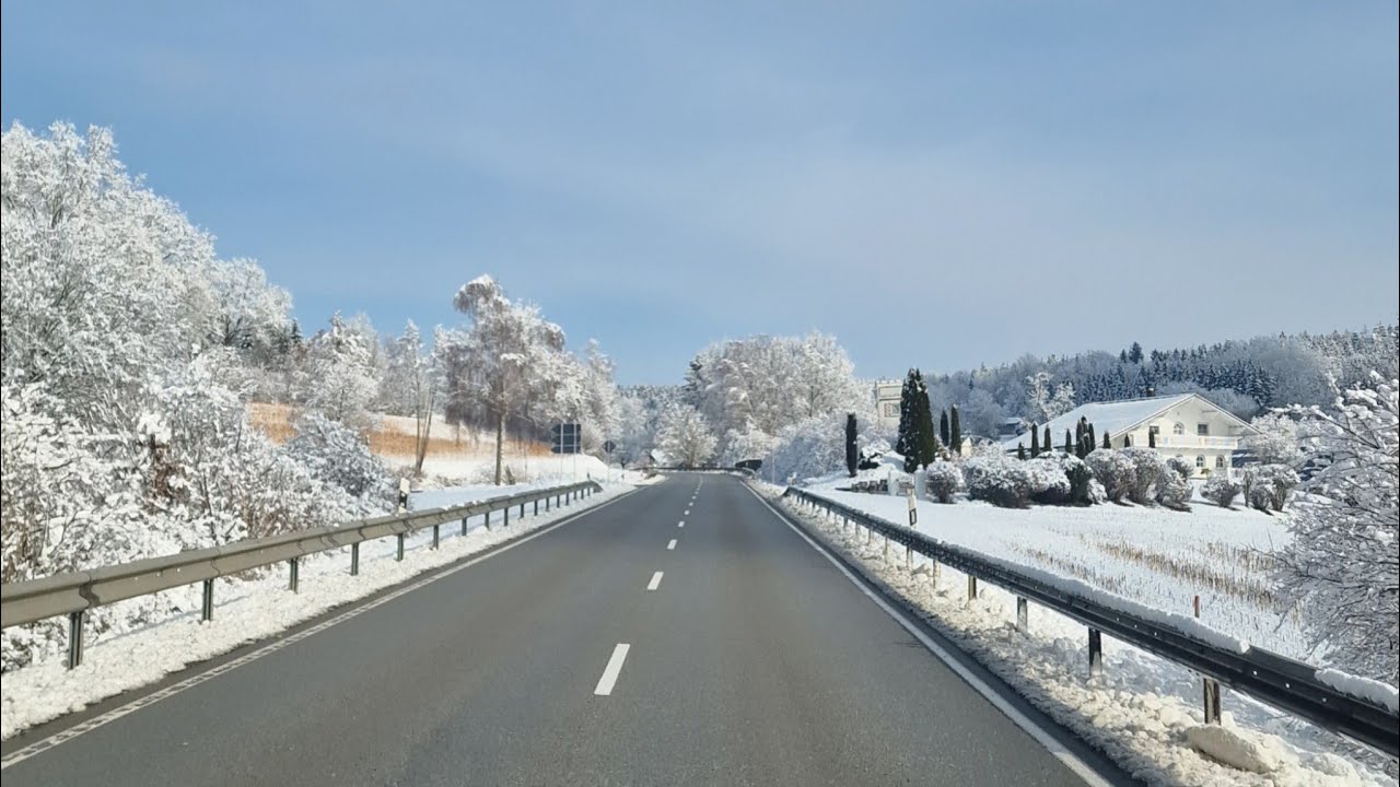 Driving on Deutchland Country Roads in Winter | ASMR Driving