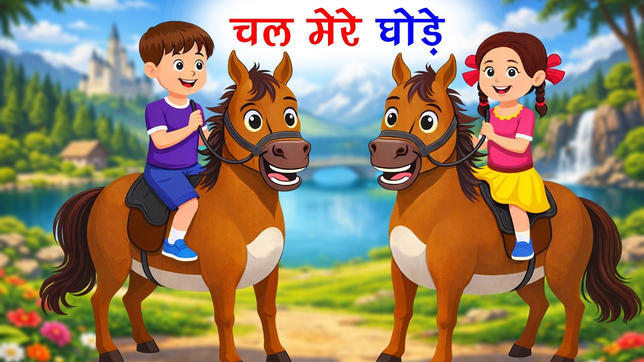 चल मेरे घोड़े I Chal Mere Ghode Tik + Many More Popular Rhymes For Kids | Hindi Rhymes | Avi Toon TV