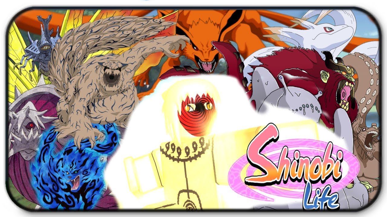 Roblox Shinobi Life All Tailed Beasts Moves In Bijuu Chakra Mode Gameplay Youtube - nine tails naruto shirt roblox