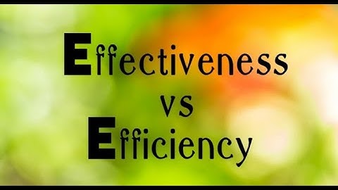 Effectiveness and Efficiency : Business Studies : Class 12: CBSE Board