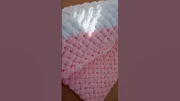حياكة بطانيه باليد فقط بدون سناره بأسهل طريقة و أسرع وقت Easy Blanket 